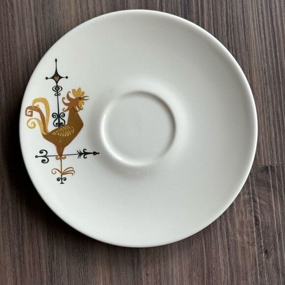 Edwin Knowles Weather Vane Pattern Bread Plates (2) MCM Farmhouse Style 1959 - Picture 2 of 5